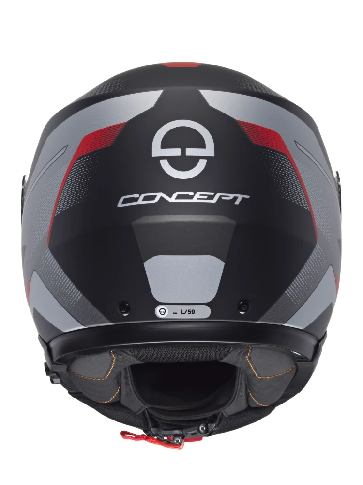 Kask szczękowy Schuberth Concept Tracer czarno-szaro-czerwony