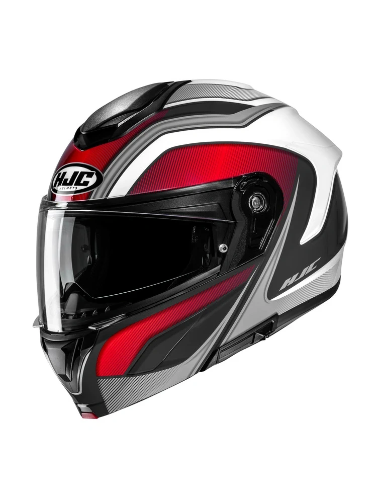 Kask szczękowy HJC C92 Sirius czarno-srebrno-czerwony