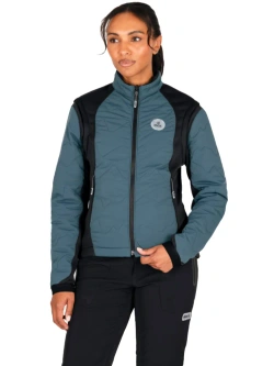 Kurtka motocyklowa tekstylna damska Knox Modra przeciwdeszczowa czarno-niebieska