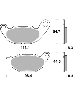 Klocki hamulcowe Brembo CC Yamaha X-Max 300 (17-)/ Tech Max (25-) [na przód, kpl. na 1 tarczę]