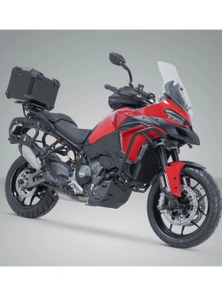 Zestaw: kufer centralny czarny TRAX ADV + stelaż Adventure-rack SW-Motech Ducati Multistrada V2/ S (12,13,14) (24-) [poj.: 38l]