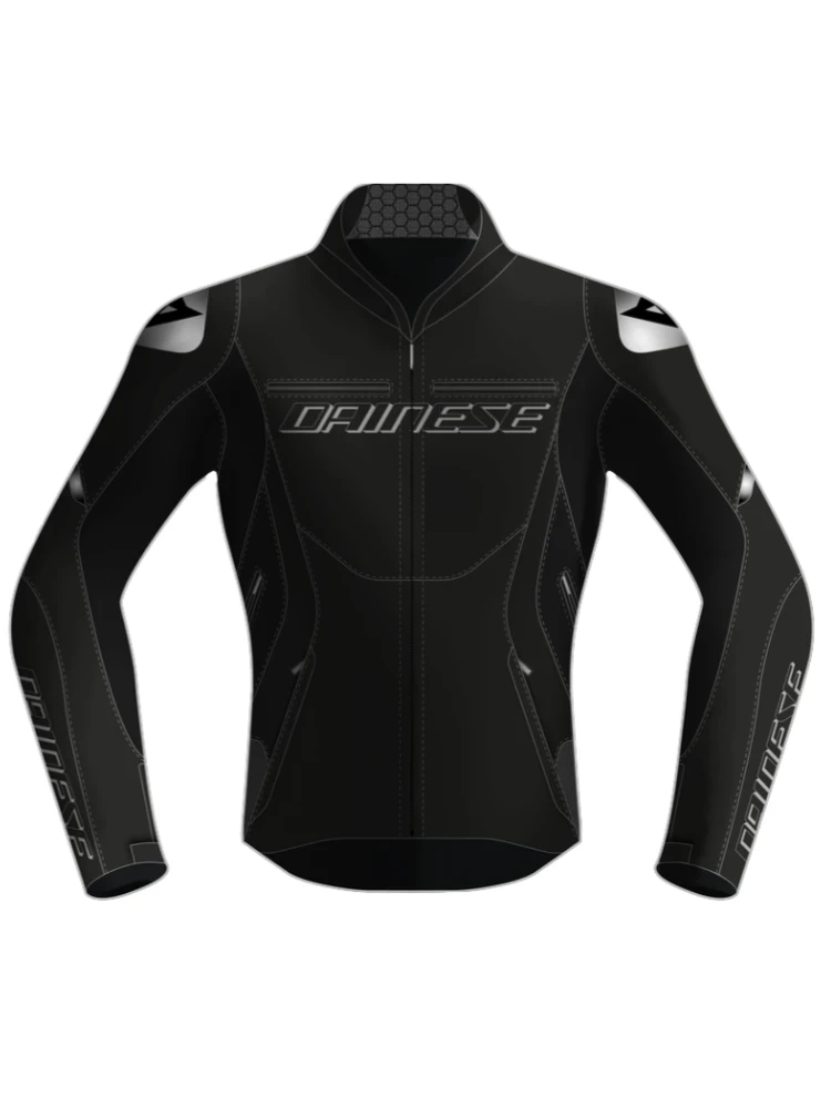 Kurtka motocyklowa damska skórzana Dainese Racing 5 czarna [wersja perforowana]
