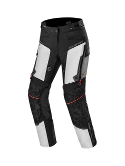 Spodnie motocyklowe damskie tekstylne Shima Tracker czarno-jasnoszare