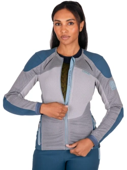 Koszula z ochraniaczami damska Knox Urbane Pro Move niebiesko-szara