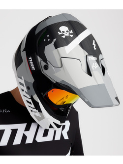 Kask enduro Thor Reflex Sport Carbon Brave szaro-biały