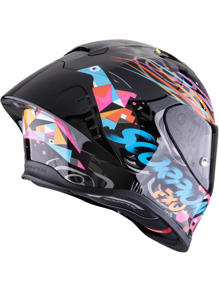 Kask integralny Scorpion EXO-R1 EVO II Air Savage czarno-niebiesko-różowy