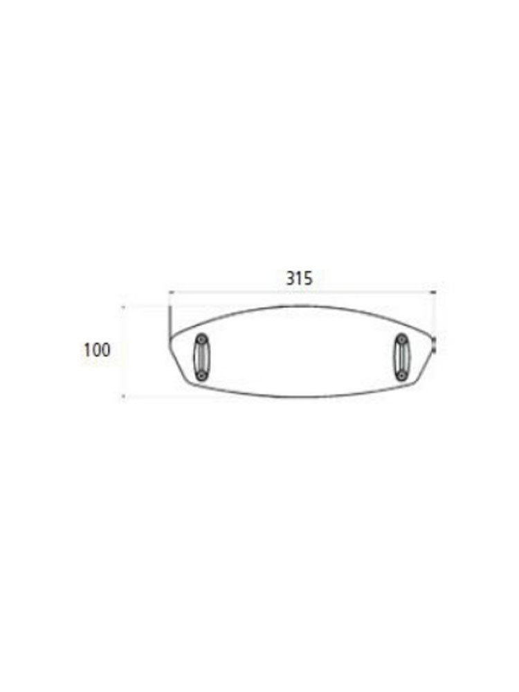 Regulowany deflektor PUIG do szyb i owiewek 31x10 cm lekko przyciemniany