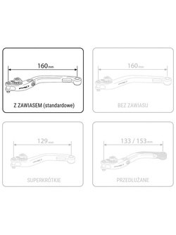Zestaw regulowanych klamek z zawiasem PUIG Kawasaki (wybrane modele)