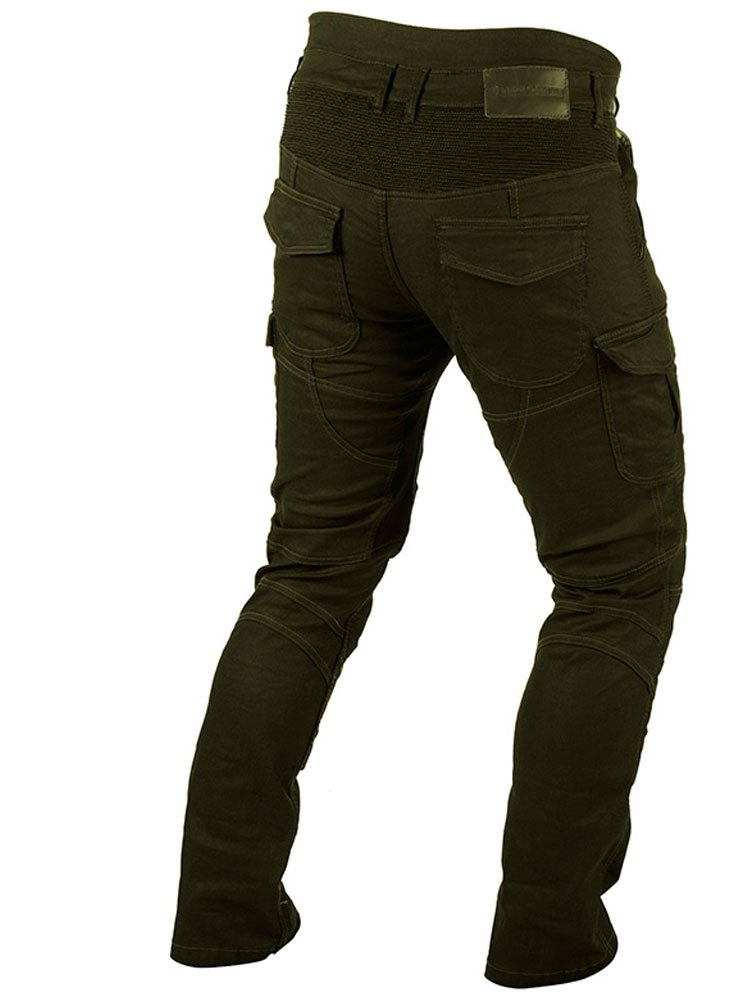 Jeansowe spodnie motocyklowe TRILOBITE Acid Scrambler Khaki 2.0