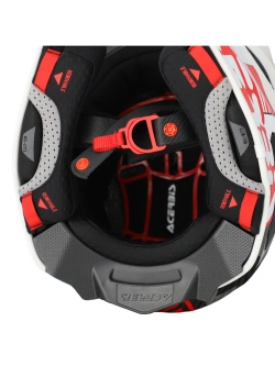 Kask enduro Acerbis Airstrike-C biało-czerwony