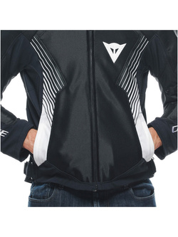 Kurtka motocyklowa tekstylna Dainese Super Rider 2 Absoluteshell czarno-biała