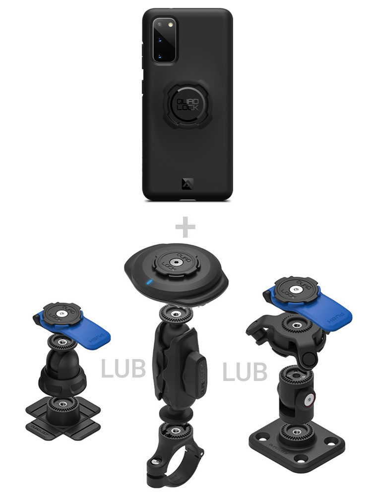 Zestaw 360 Quad Lock: etui na telefon Samsung Galaxy S20 oraz wybrane komponenty