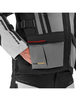 Kurtka motocyklowa tekstylna Shima Tracker jasnoszara