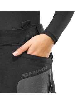 Spodnie motocyklowe damskie tekstylne Shima Tracker czarno-szare