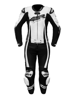 Kombinezon motocyklowy damski dwuczęściowy 4SR RR Power AR czarno-biały