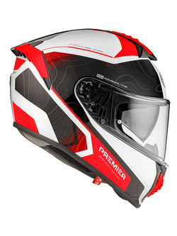 Kask integralny Premier Evoluzione DK2 biało-czerwono-czarny