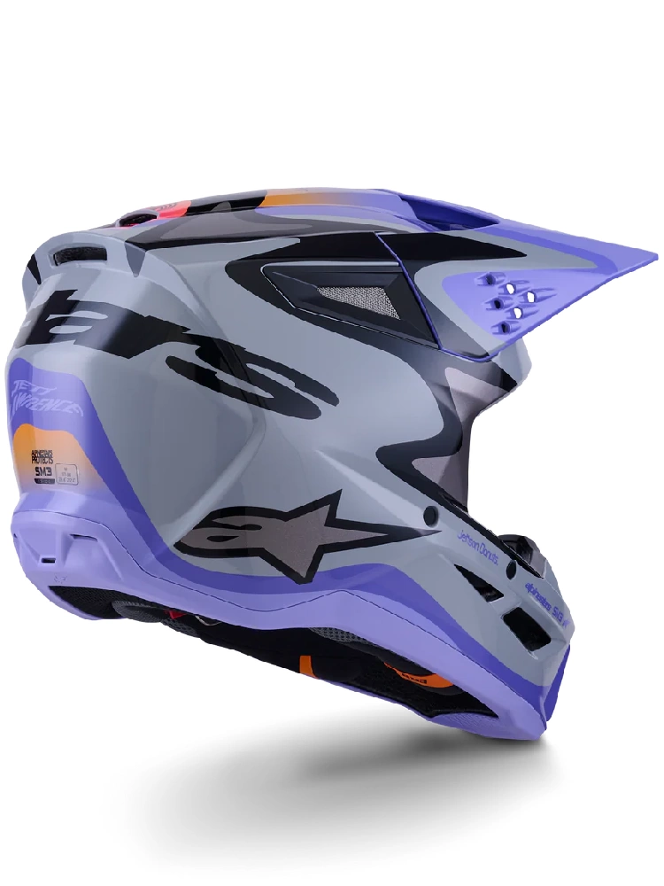 Kask enduro Alpinestars SM3 Jettson szaro-fioletowo-czarny