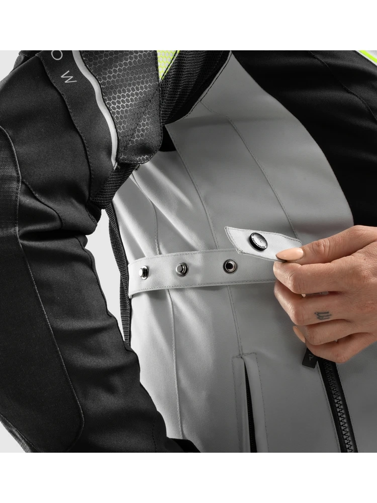 Kurtka motocyklowa damska tekstylna Rebelhorn Hiflow V czarno-szaro-żółta