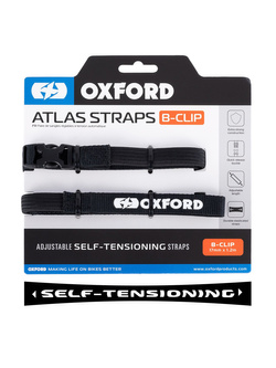 Pasy mocujące bagaż Oxford Atlas B-Clip czarne [17 mm x 1.2 m]