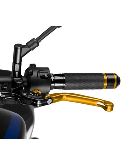 Regulowana dźwignia sprzęgła PUIG z zawiasem 90 stopni (złota)