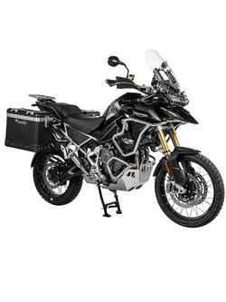 Zestaw: kufry boczne czarne "And-Black" Zega Pro + stelaże srebrne Touratech Triumph Tiger 1200 (22-) [poj.: 38+45l]