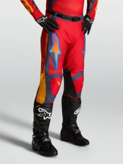 Spodnie cross Alpinestars MX Racer Hunt czerwono-szare