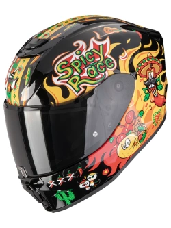 Kask integralny dziecięcy Scorpion EXO-JNR Air Yucatan czarno-żółto-czerwony
