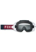 Gogle motocyklowe Fox Vue Tactile z przezroczystą szybą, biało-niebiesko-czerwone