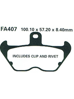 Klocki hamulcowe EBC FA407HH 100.1 x 57.20 x 8.4mm NA PRZÓD