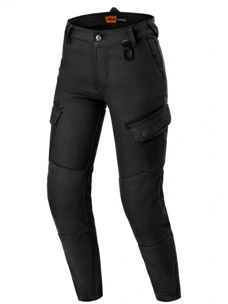 Jeansy motocyklowe damskie Shima Recon czarne
