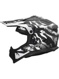 Kask enduro LS2 MX708 Fast II Grotesk czarno-szary