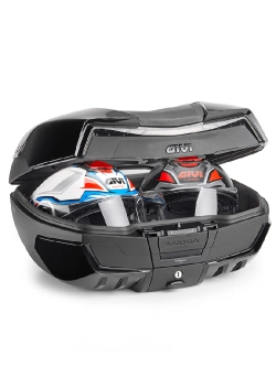 Kufer centralny GIVI Monokey V58NB Maxia 5 z dodatkowym ryglem wewnętrznym, czarny [pojemność: 58 litrów]