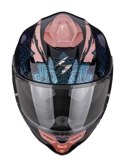 Kask integralny Scorpion EXO-1500 AIR Vortex czarno-różowo-niebieski