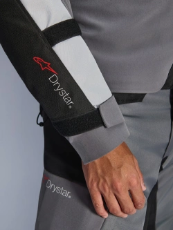 Kurtka motocyklowa tekstylna Alpinestars Andes V4 Drystar czarno-szaro-czerwona