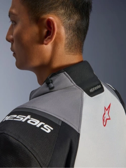 Kurtka motocyklowa tekstylna Alpinestars Andes V4 Drystar czarno-szaro-czerwona