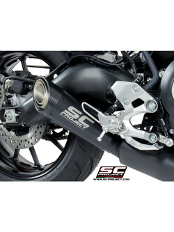 Pełny układ wydechowy 3-1, SC-Project S1 Titanium + Carbon [Czarny mat] - Yamaha XSR 900 [16-20]