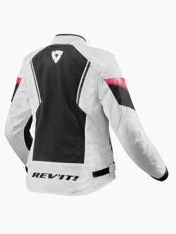 Kurtka motocyklowa damska tekstylna REV’IT! Control Air H2O biało-czarna