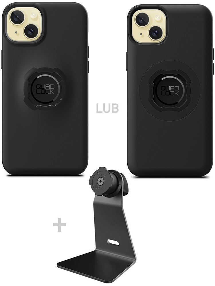 Zestaw na biurko: etui na telefon iPhone 15 Plus + uchwyt Quad Lock