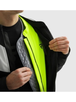 Kurtka motocyklowa tekstylna Rebelhorn Hiflow V czarno-szaro-żółta