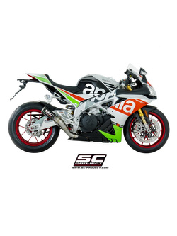 Tłumik CR-T High Position Carbon Fiber z siatką na rurze wylotowej SC-Project do Aprilia RSV4 RF/RR 2017