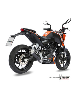 Pełny układ wydechowy (GP) MIVV do KTM Duke 125 (11-16) / 200 (12-14) czarny