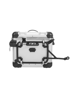 Zestaw: kufry boczne z anodowanego aluminium srebrne "And-S" Zega Evo + stelaże czarne Touratech BMW R1250GS/ R1250GS Adventure/ R1200GS (13-21)/ R1200GS Adventure (14-21) (31+38L)