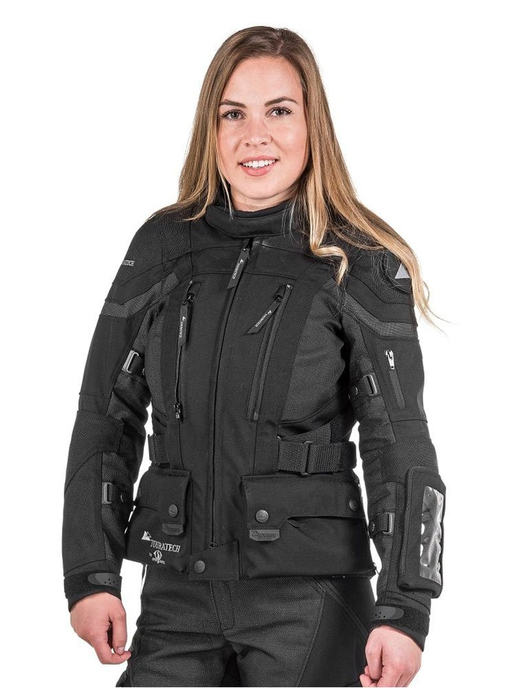 Kurtka motocyklowa damska tekstylna Touratech Companero Summer Traveller czarna