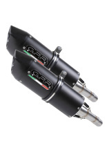 Podwójny tłumik (pionowy) G.P.R Furore Nero [Slip-On, Black Aluminium] - Honda VFR 800 V-Tec [02-13]