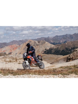 Kurtka motocyklowa tekstylna Klim Badlands Pro niebiesko-czerwona