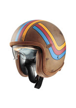 Kask otwarty Premier Vintage Platinum Edition BOEXBM brązowo-czerwono-niebieski