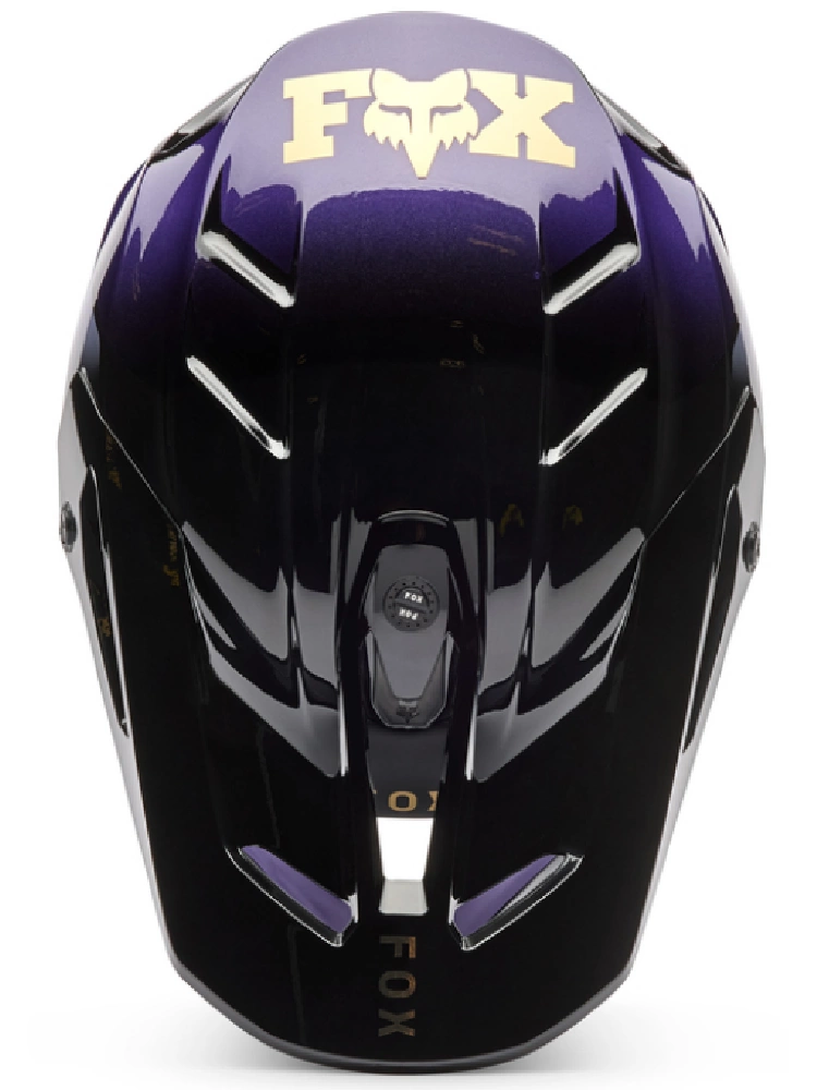 Kask enduro Fox V3 Drip czarno-fioletowy