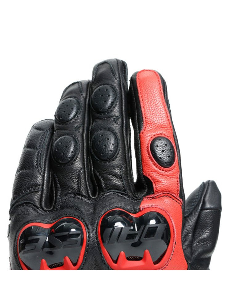 Skórzane rękawice motocyklowe Dainese Impeto czarno-czerwone