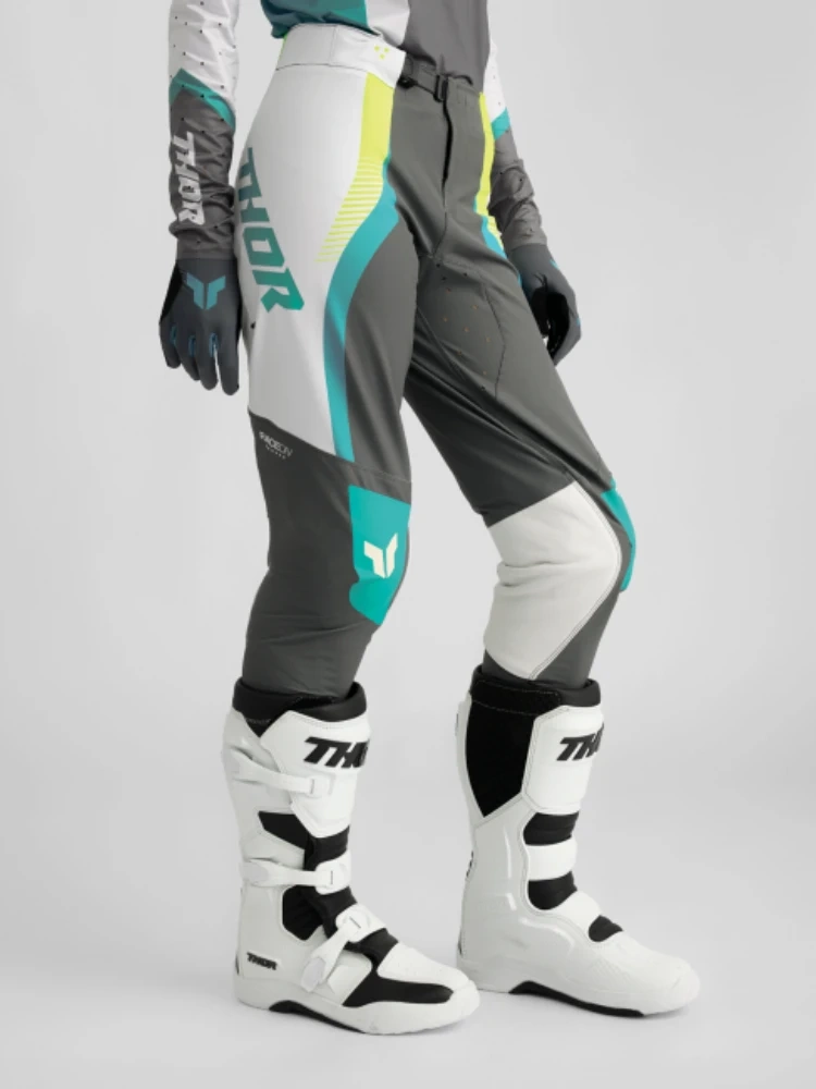 Spodnie cross damskie Thor Sportmode Velocity szaro-niebieskie