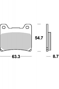 KLOCKI HAMULCOWE SBS 555 HF